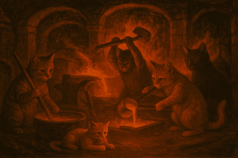 Forgemaster cat council illustration